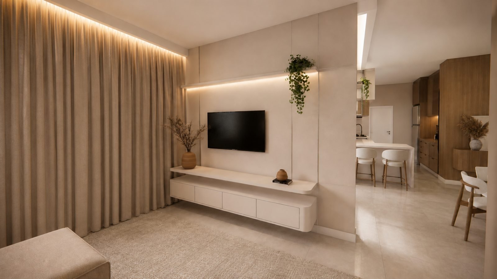 Sala decorada virtual